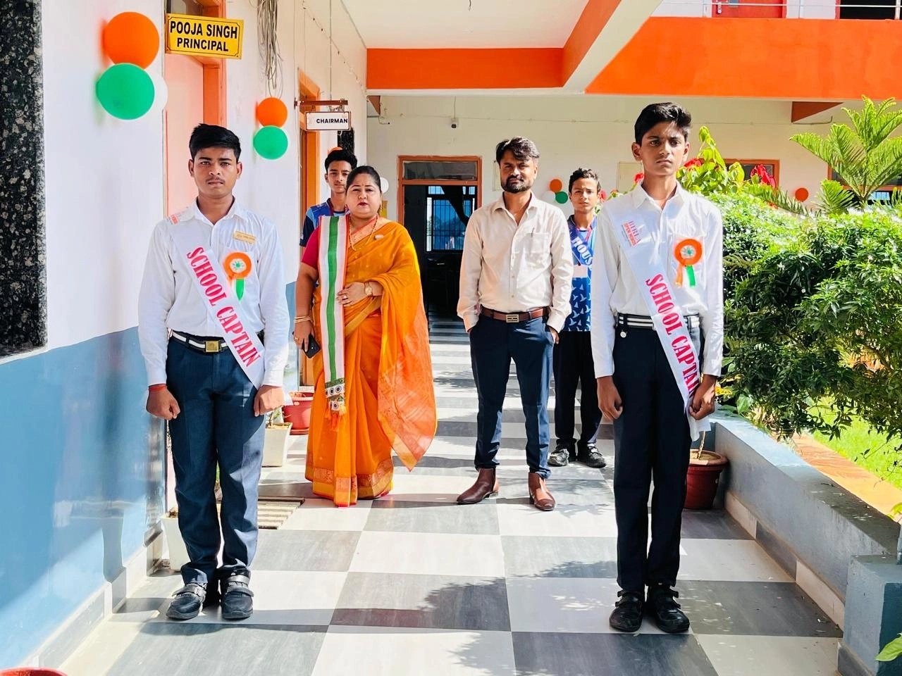 Students and teachers during school life activities at BOMIS Naubatpur
