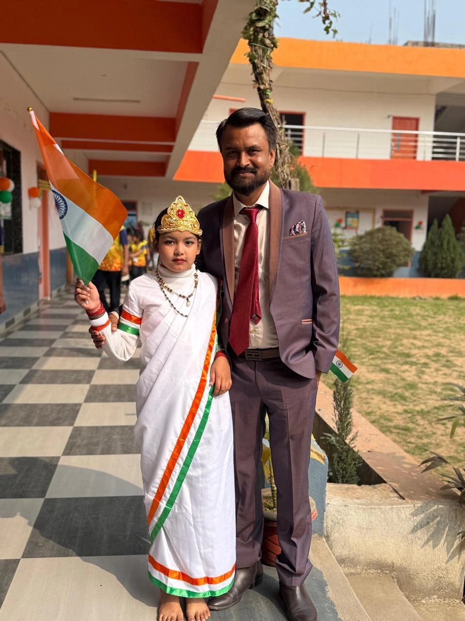 Students and teachers during school life activities at BOMIS Naubatpur