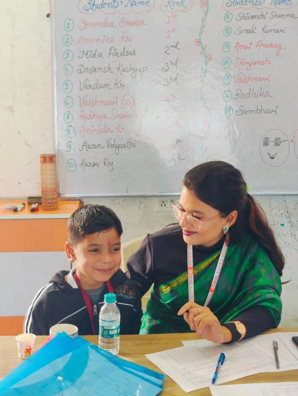 Students and teachers during school life activities at BOMIS Naubatpur