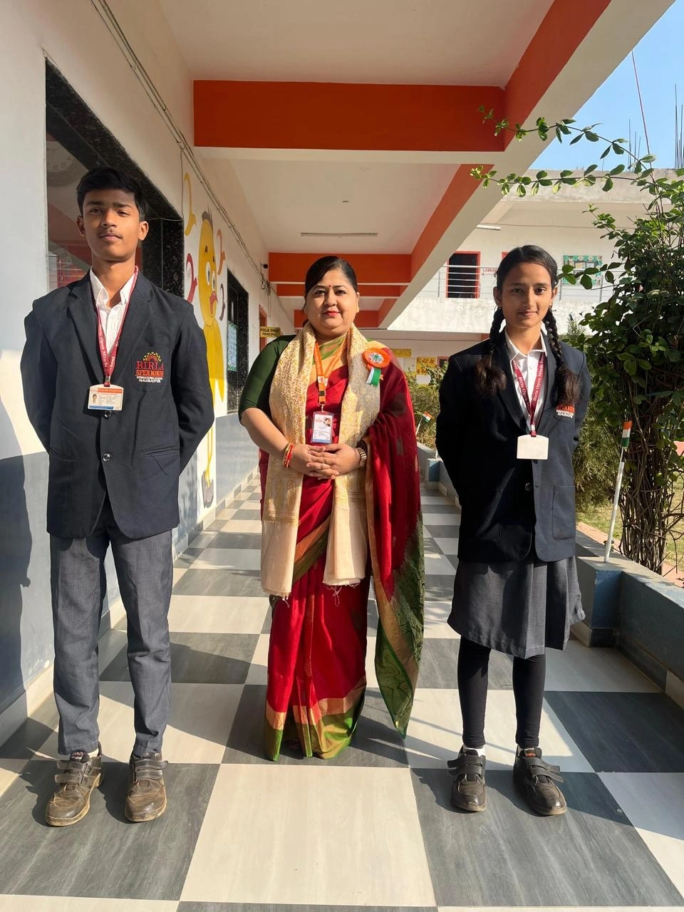 Students and teachers during school life activities at BOMIS Naubatpur