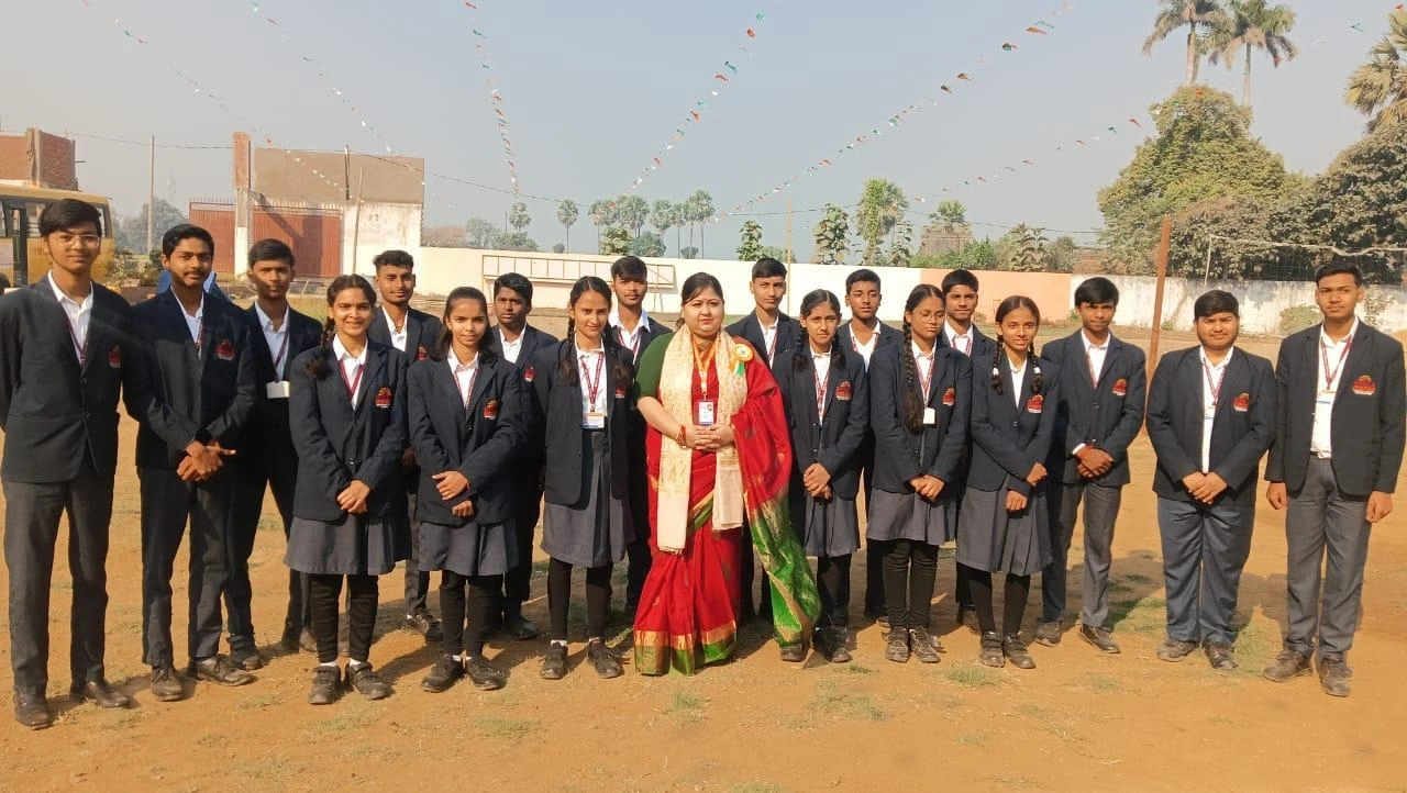 Students and teachers during school life activities at BOMIS Naubatpur