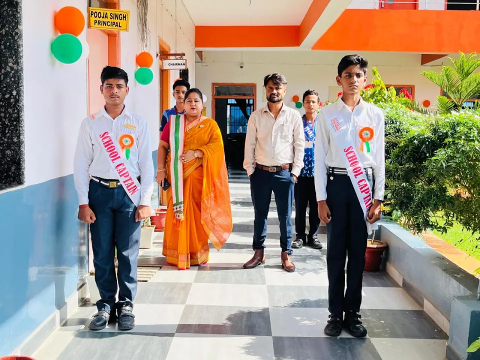 Students and teachers during school life activities at BOMIS Naubatpur