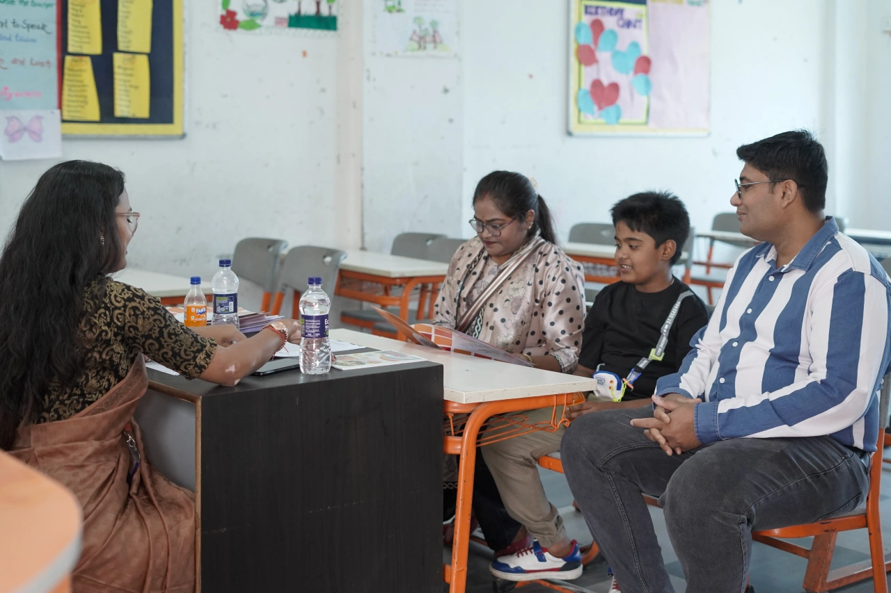 Parents and teachers during the 2026 annual parent–teacher meeting at BOMIS Naubatpur